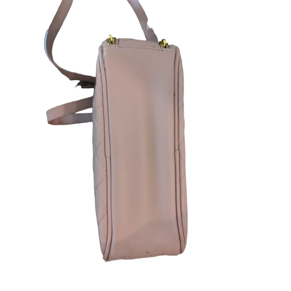 Joy & Iman Diamond Quilted Genuine Leather Crossbody with RFID Dark Blush - Picture 11 of 16